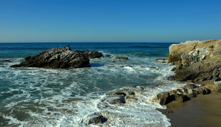 Oceanside beach and rocks